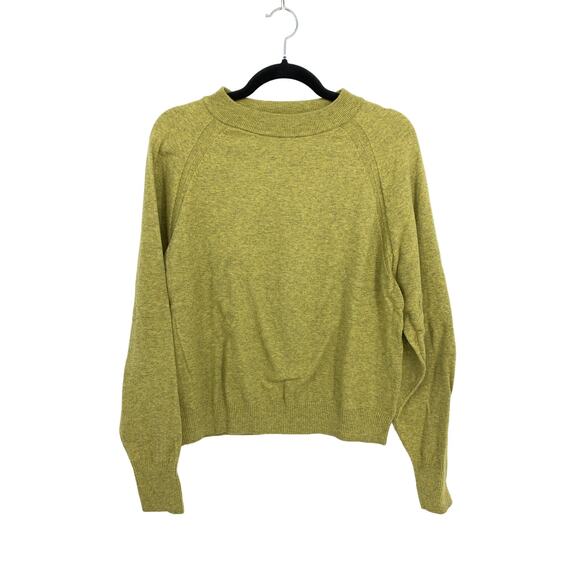 A New Day Sweater Womens Size Medium Heathered Green Crew Neck Long Sleeve - Picture 1 of 5